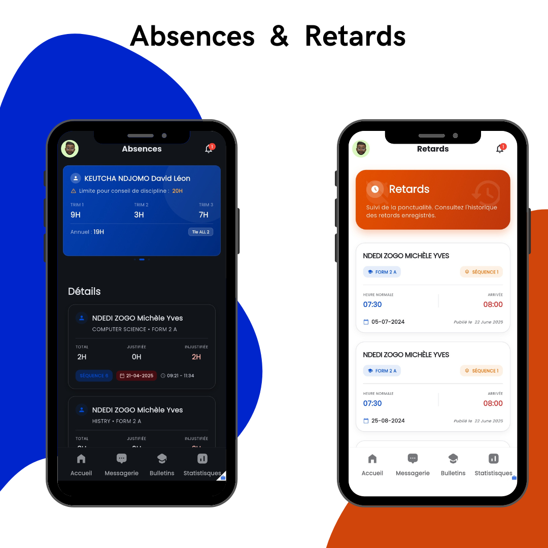 Absences et Retards — Skolya app